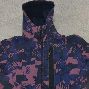 Nike Tech Blue and Pink Patterned Jacket